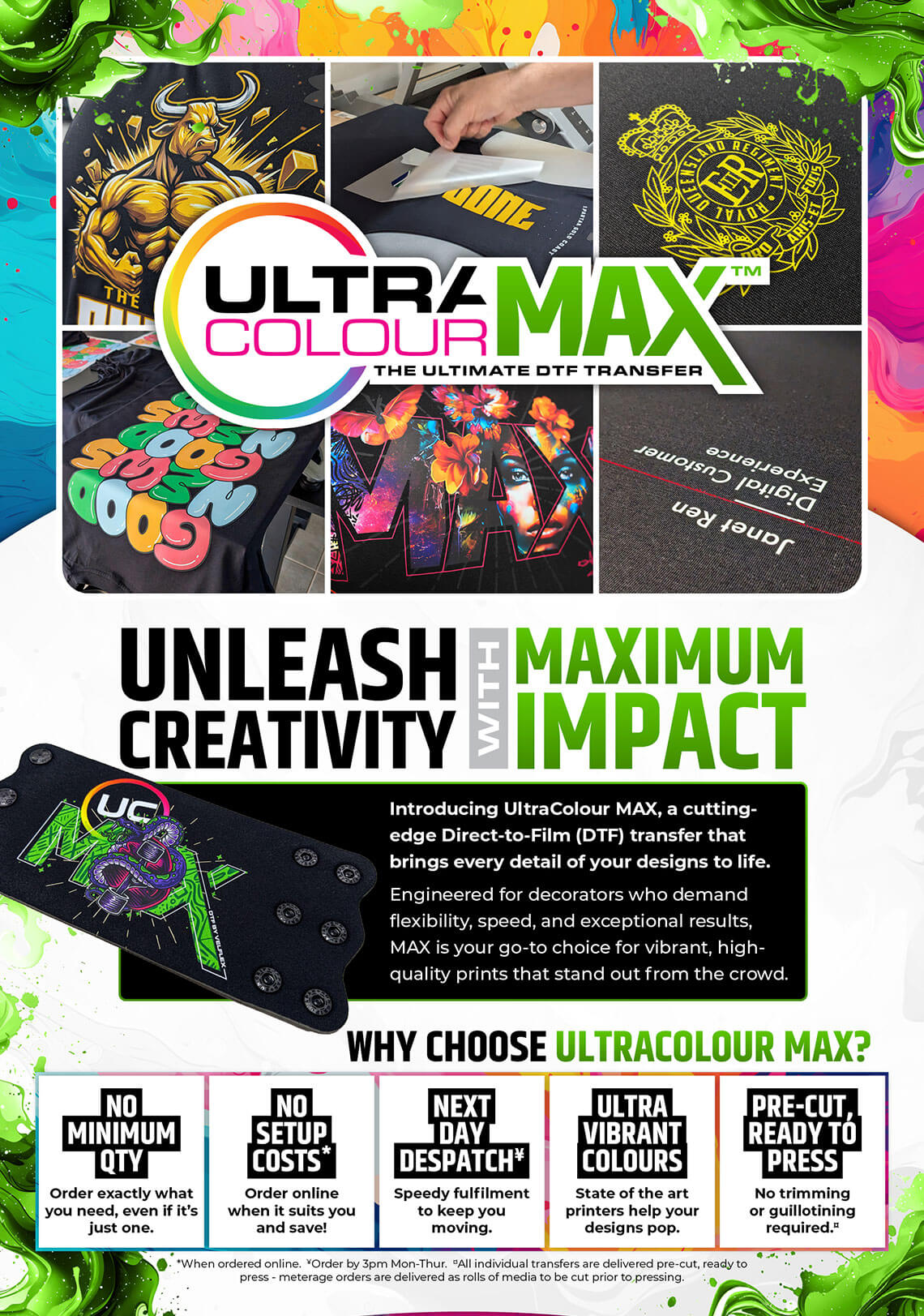 UltraColour MAX - the ultimate DTF transfer
